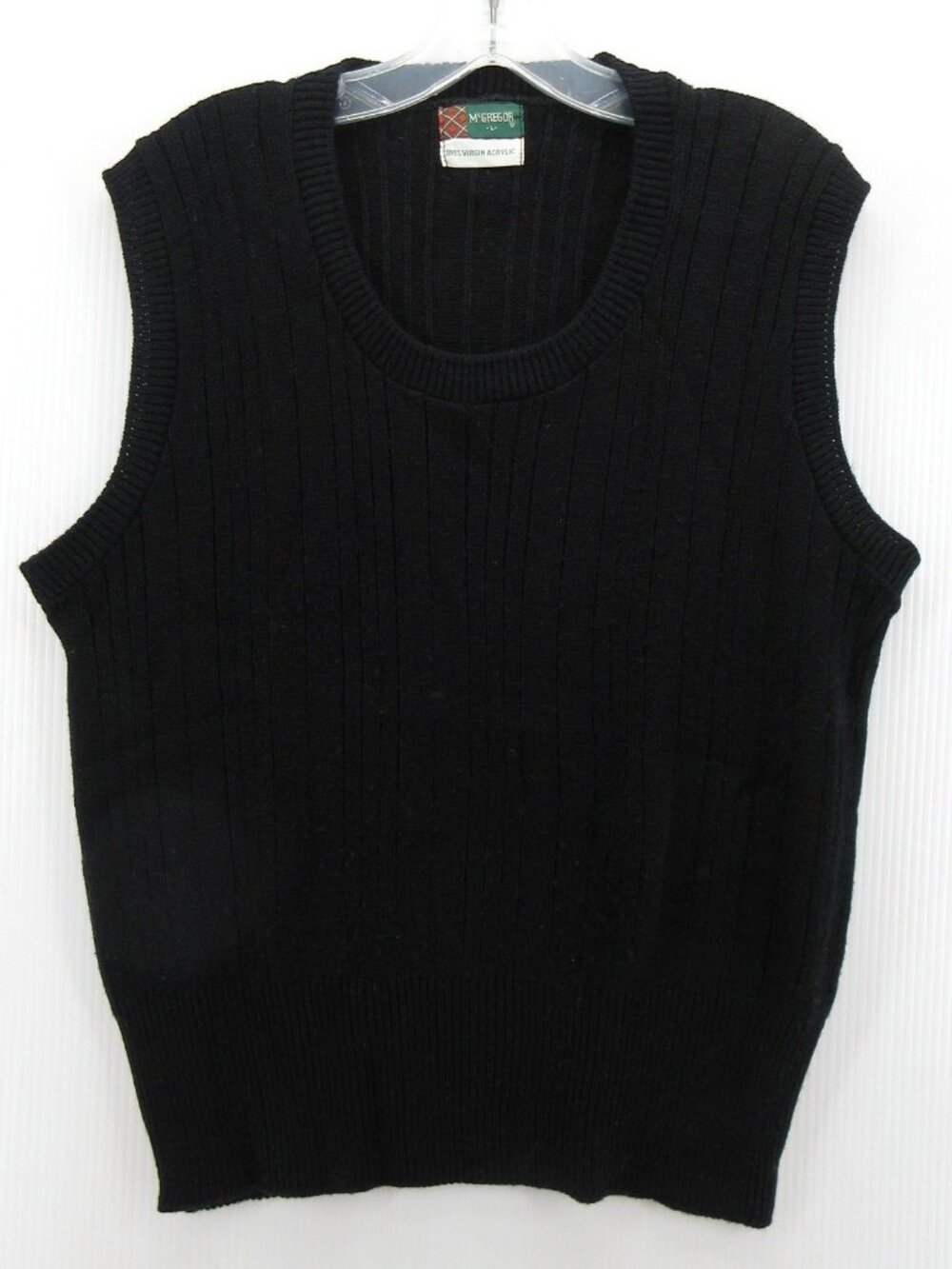 VINTAGE McGregor Sweater Large Vest 60s Ribbed Pullover Preppy Knit